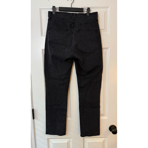 Veronica Beard Ryleigh Slim Straight High Rise Jeans Black Size 30 - Picture 4 of 9
